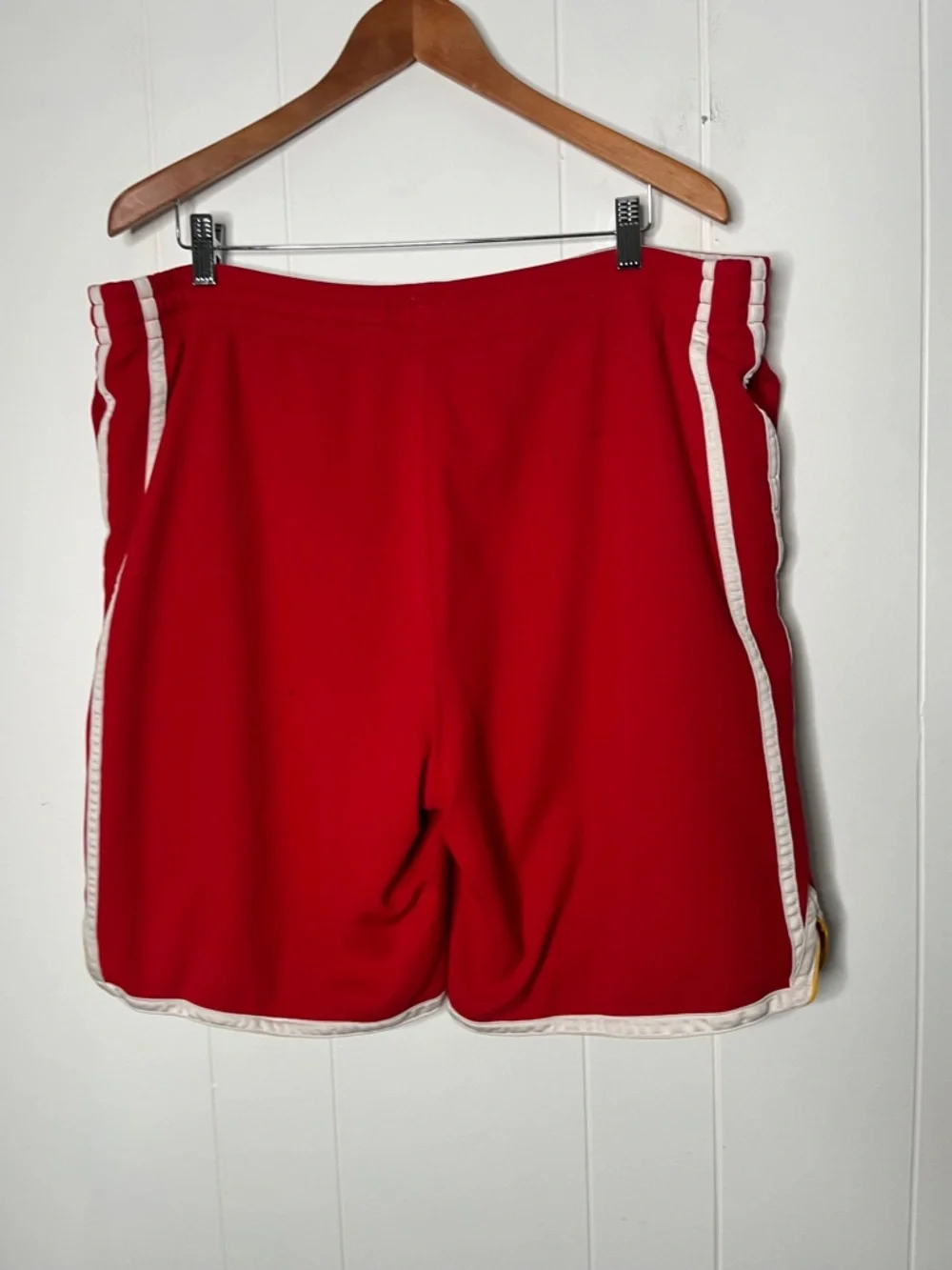 Vintage Y2K Abercrombie Red Drawstring Basketball Shorts Reversible Spellout XL